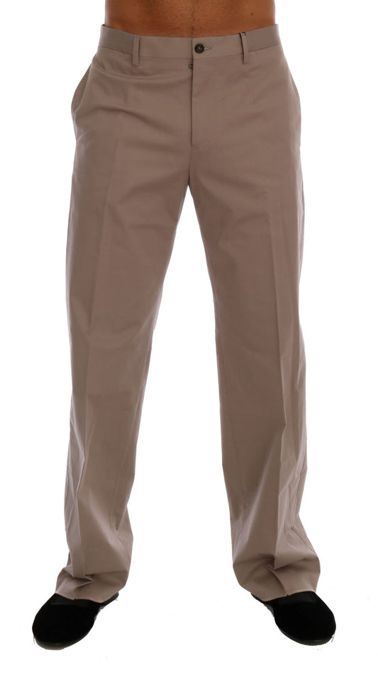 Beige Chinos aus Baumwollstretch