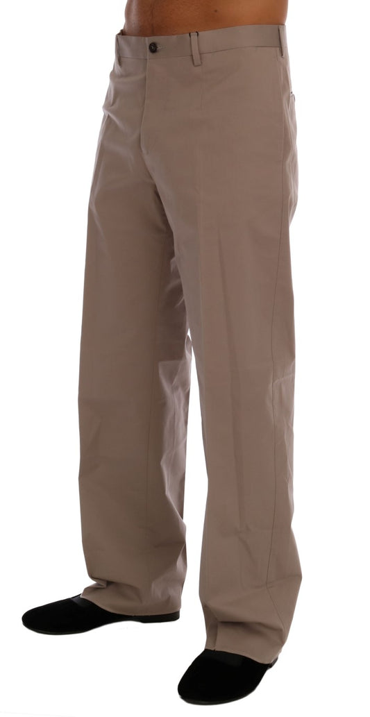 Beige Chinos aus Baumwollstretch