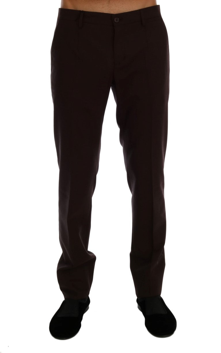 Lilafarbene formelle Hose aus Wollstretch