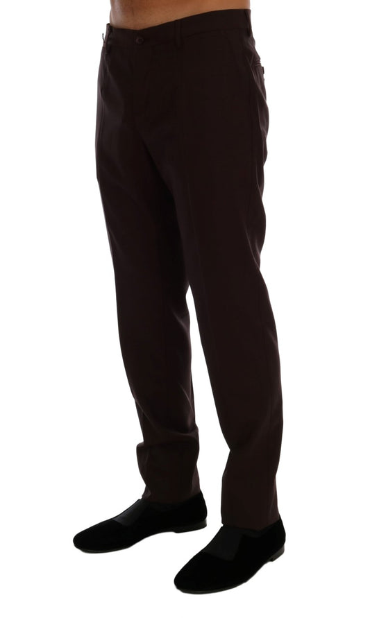 Lilafarbene formelle Hose aus Wollstretch