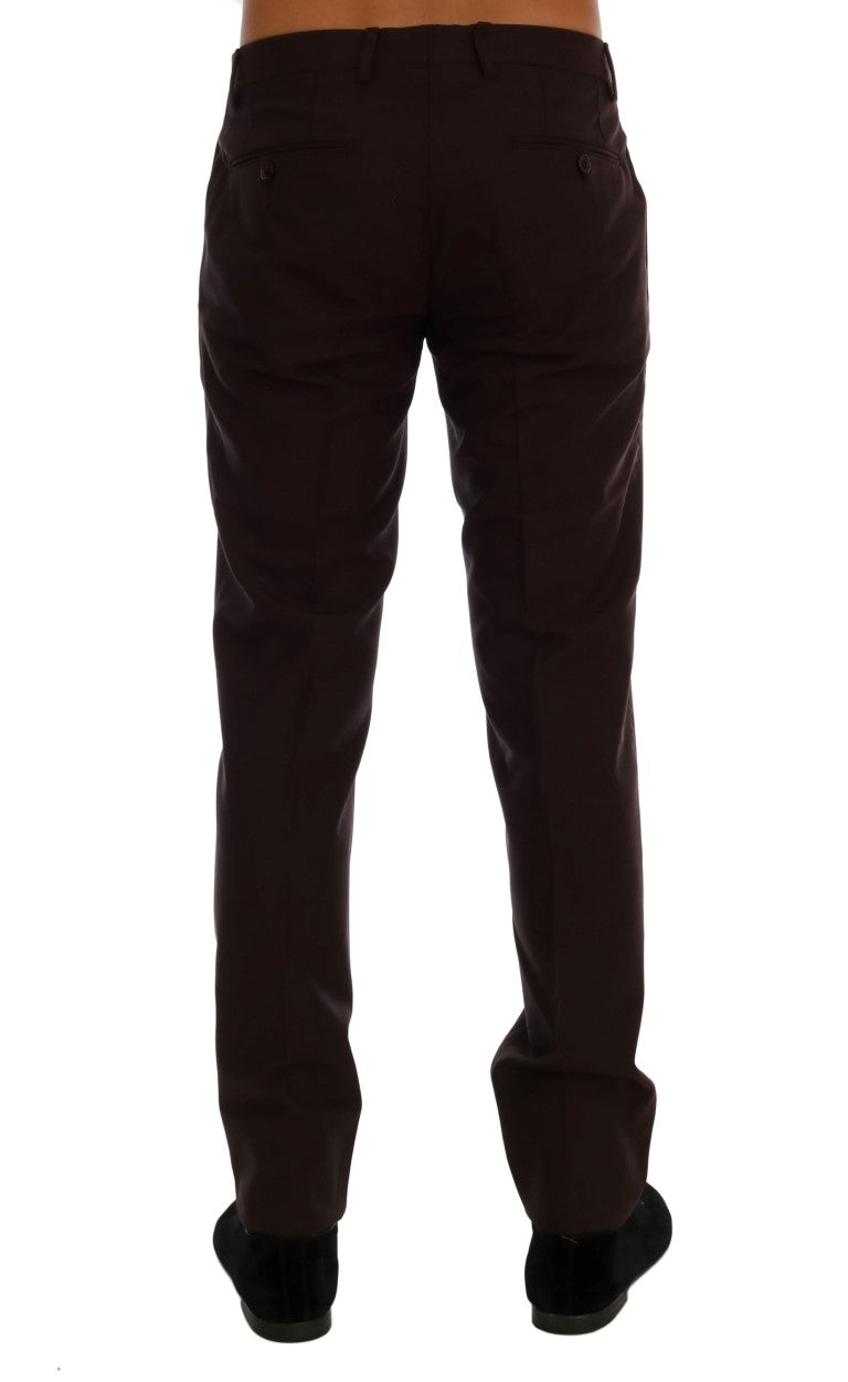 Lilafarbene formelle Hose aus Wollstretch
