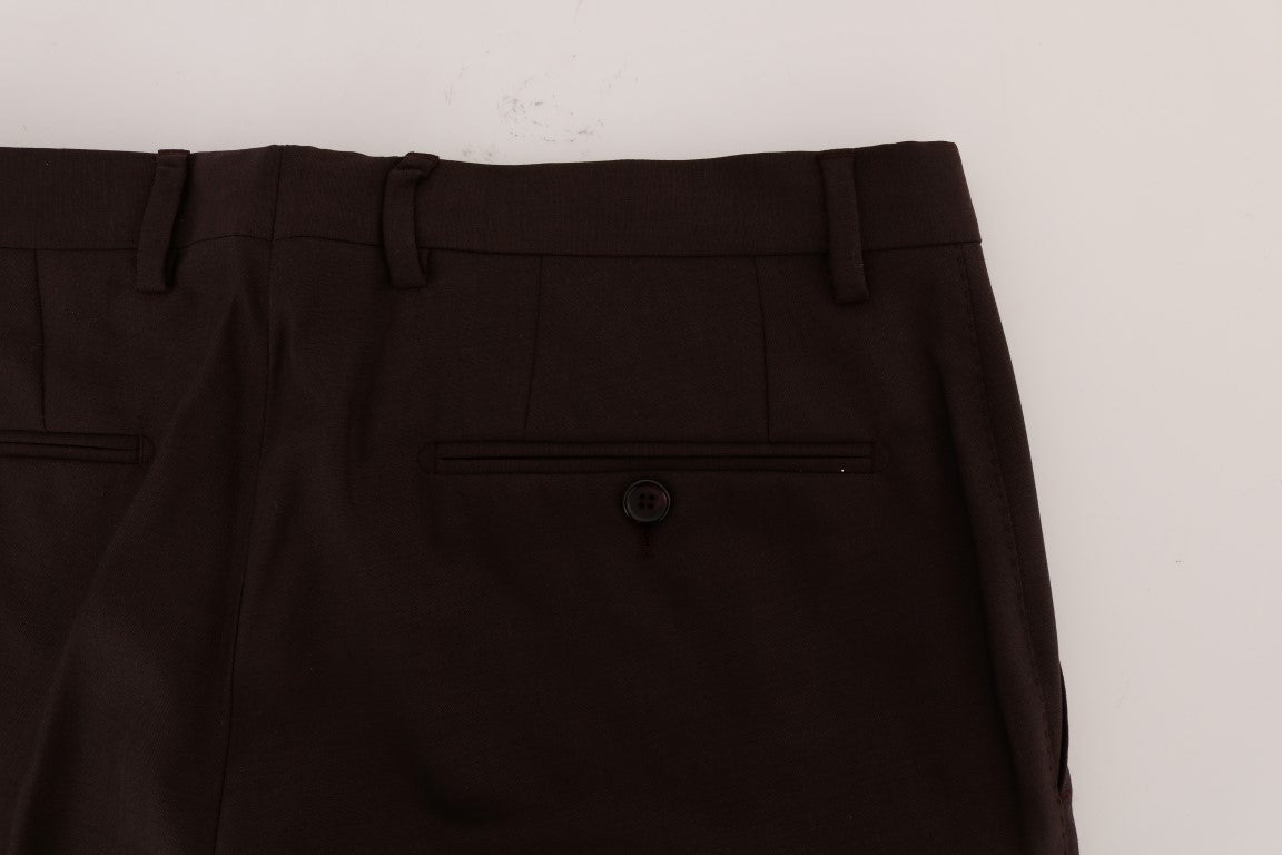 Lilafarbene formelle Hose aus Wollstretch