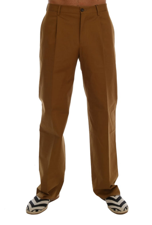 Braune Hose aus Stretch-Baumwolle