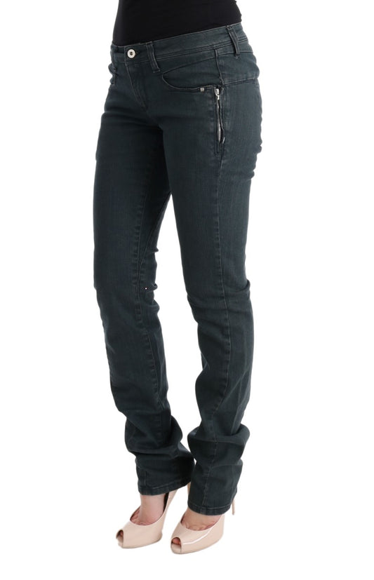 Graue Superslim-Jeans aus Baumwolle