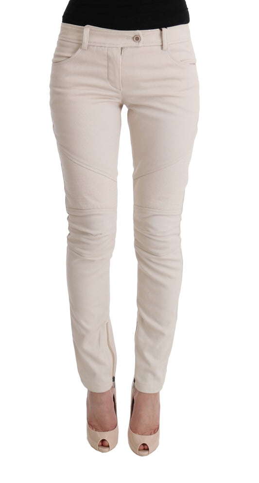 Weiße Slim Fit Freizeitjeans