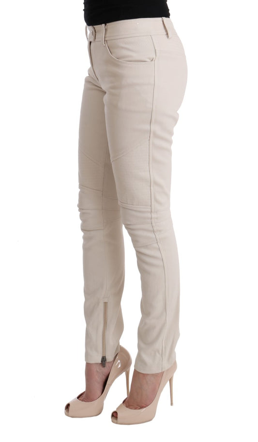 Weiße Slim Fit Freizeitjeans