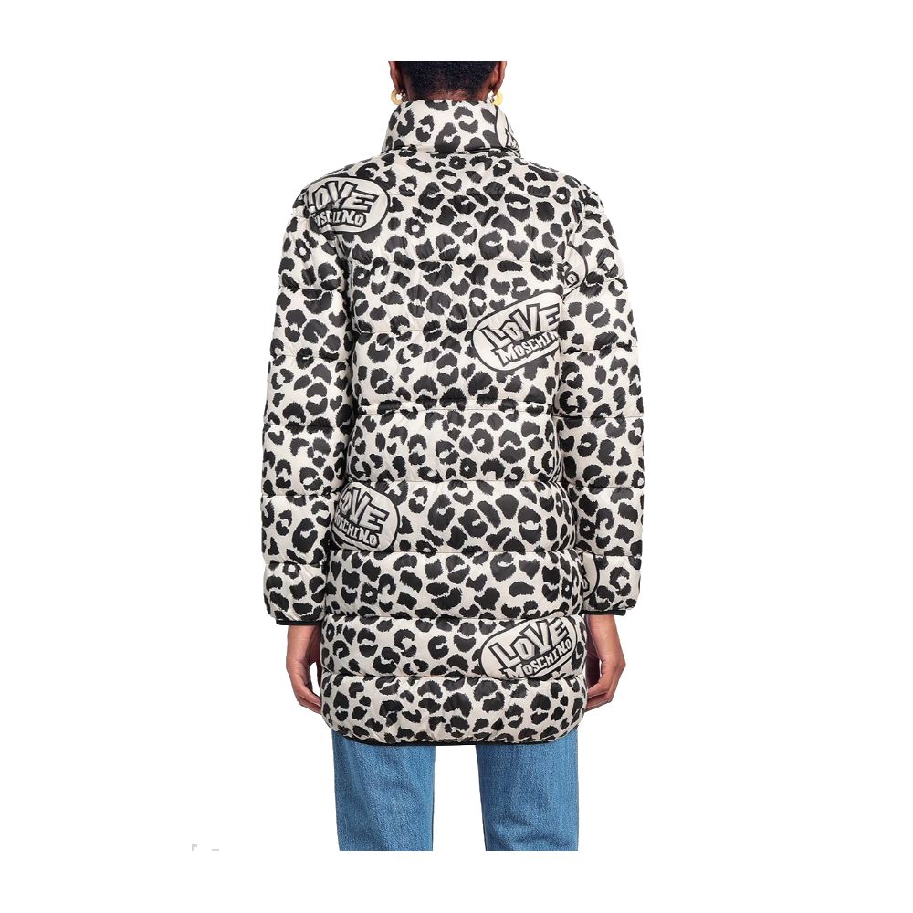 Schicke Daunenjacke mit Leopardenmuster