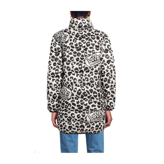 Schicke Daunenjacke mit Leopardenmuster
