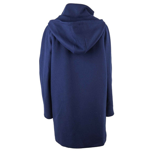 Blauer Wollmantel für Damen