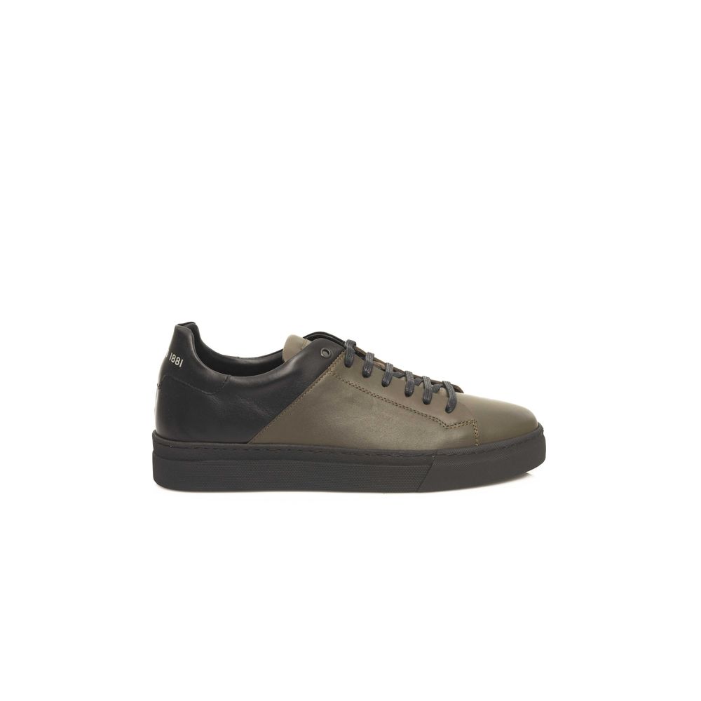 Grüner Rindsleder Herren Sneaker