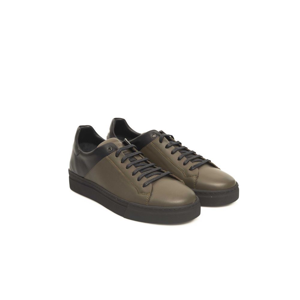 Grüner Rindsleder Herren Sneaker