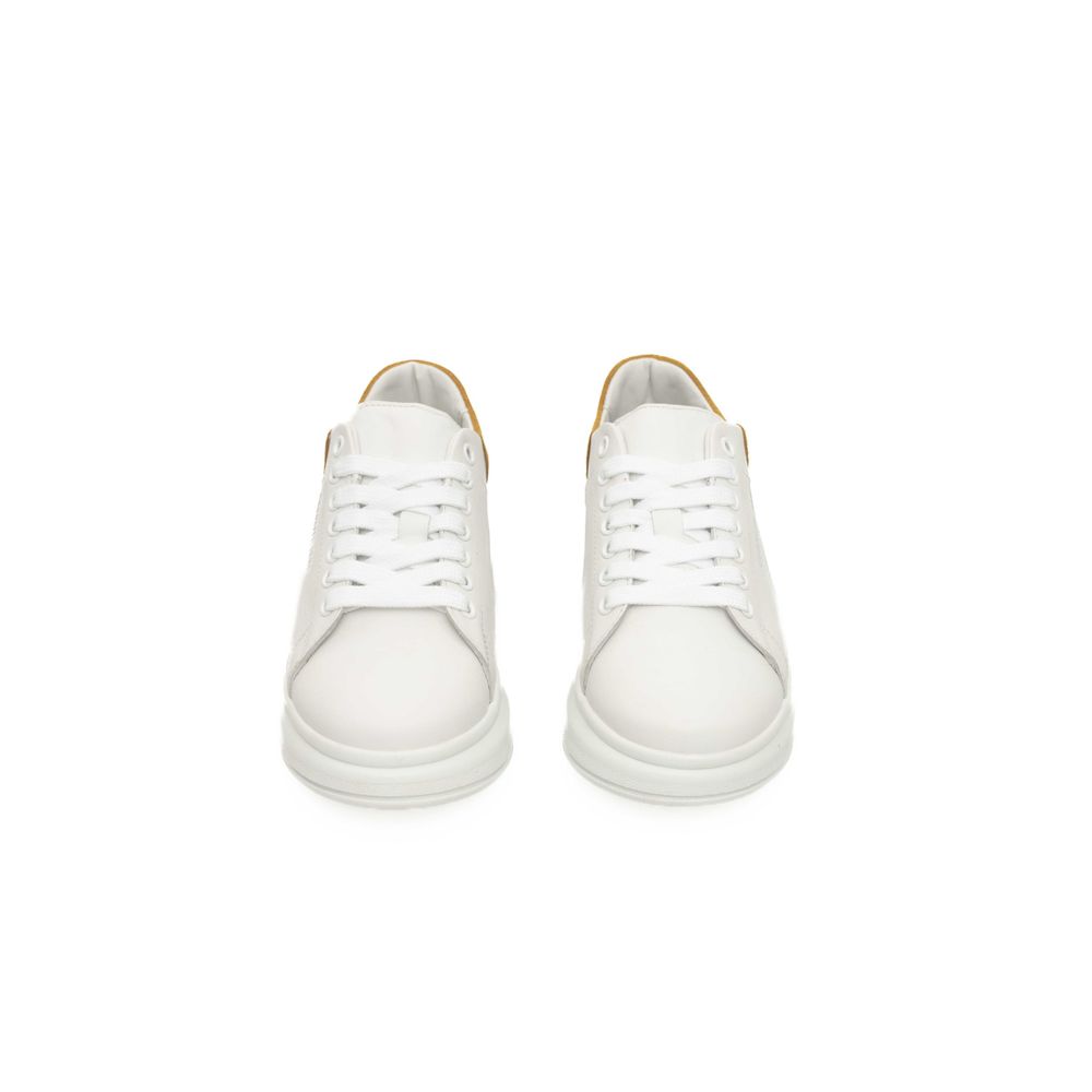 Weiße Leder Damen Sneaker