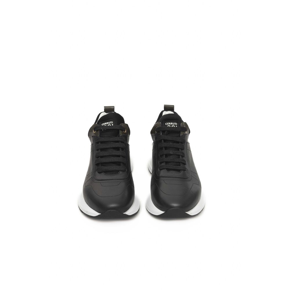 Schwarze Damen-Sneaker aus Rindsleder