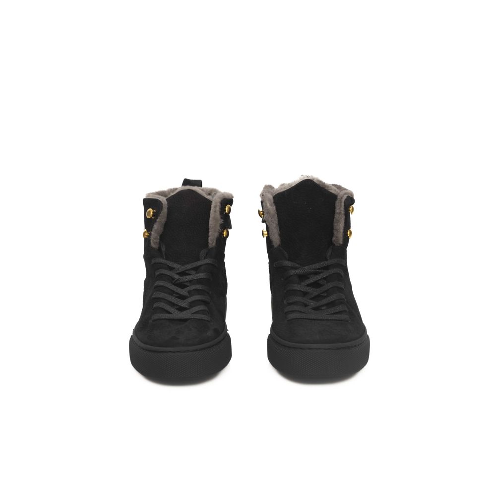 Schwarze Damen-Sneaker aus Rindsleder