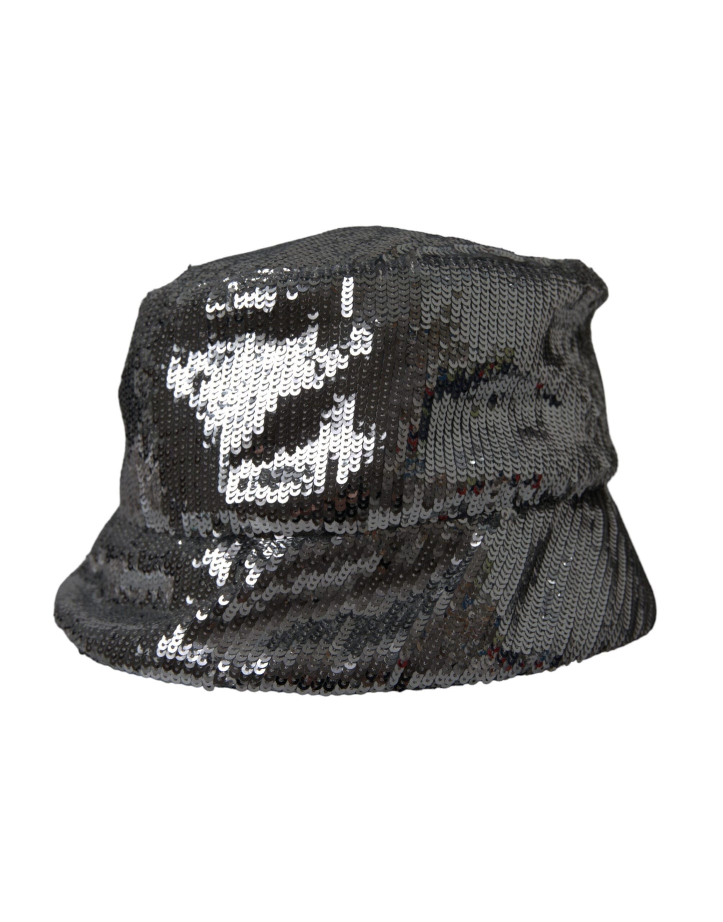 Silberner Nylon-Bucket-Hut mit Pailletten für Herren