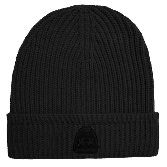 Schwarze Acryl-Mütze für Herren