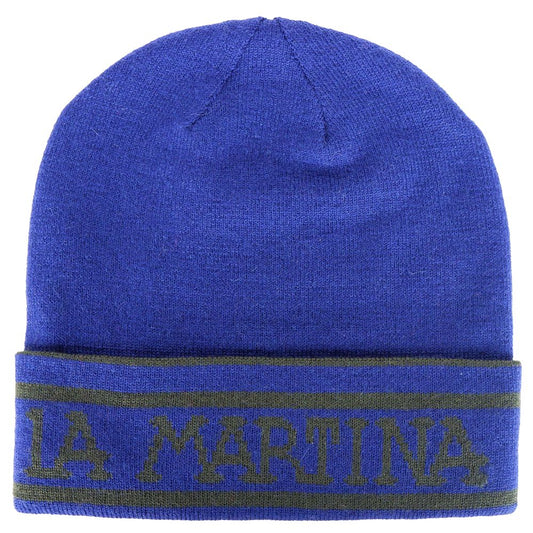 Blaue Wollmütze für Herren