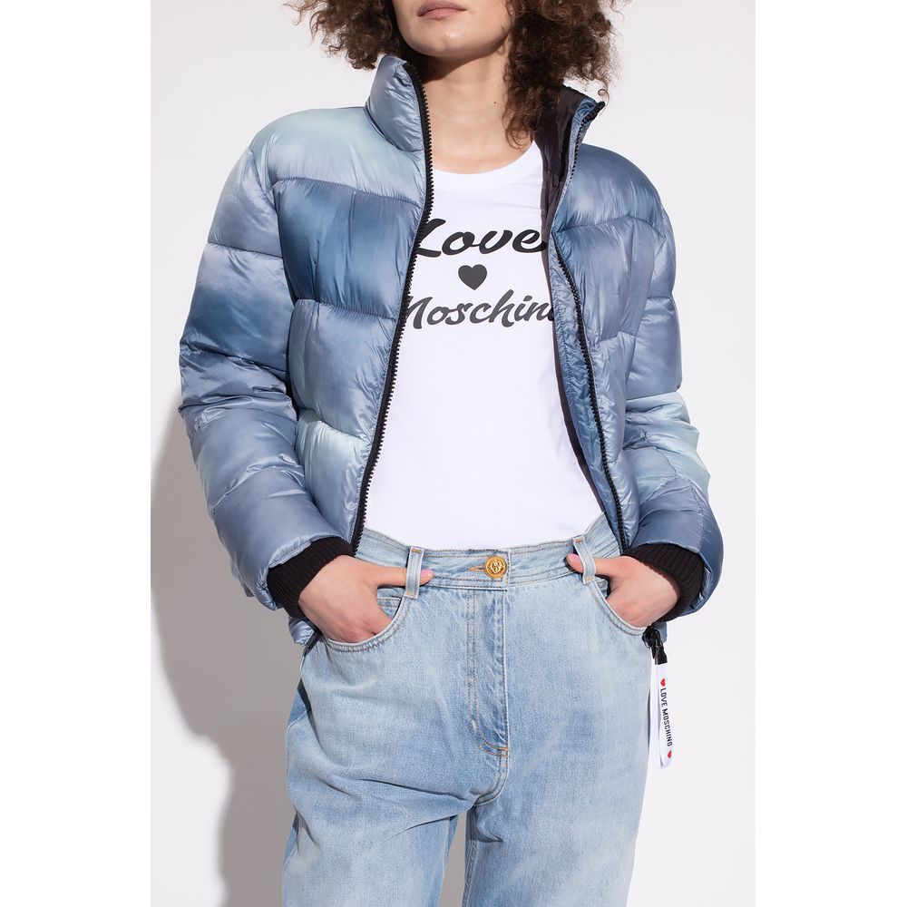 Hellblaue Polyester-Damenjacke