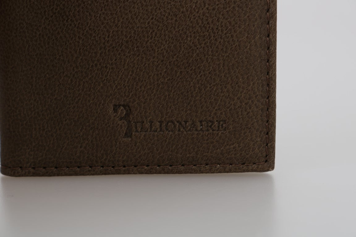 Braune Leder-Geldbörse mit zwei Fächern