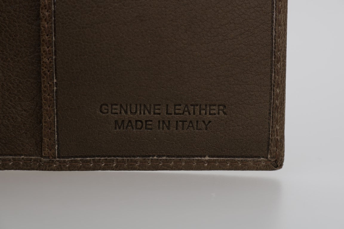 Braune Leder-Geldbörse mit zwei Fächern