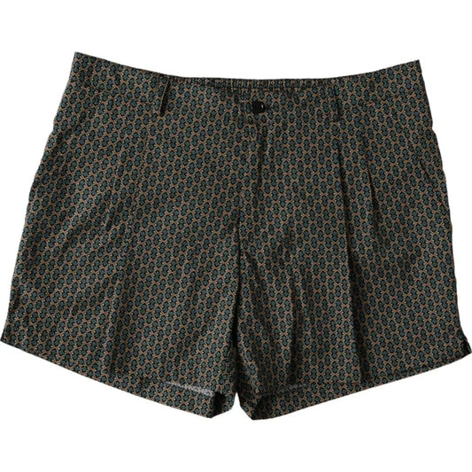 Braun gemusterte Beachwear Badeshorts Bademode