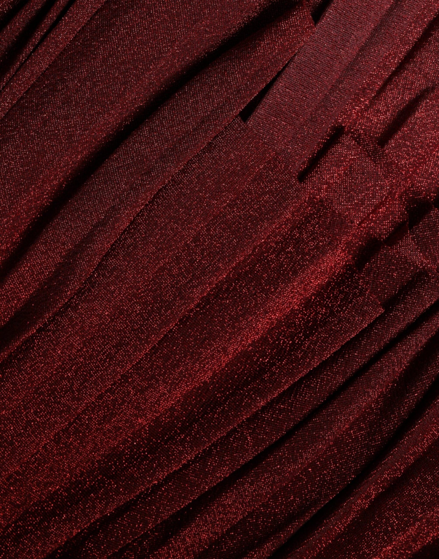 Rotes One-Shoulder-Minikleid in A-Linie mit Plissee