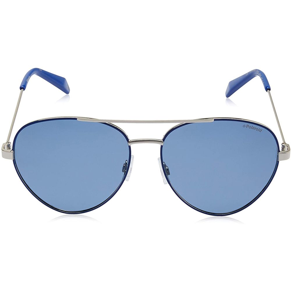 Blaue Sonnenbrille aus Metall