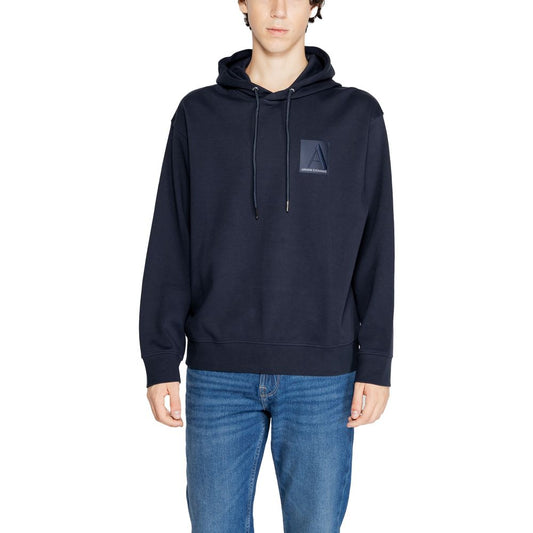 Blauer Kapuzenpullover aus Baumwolle