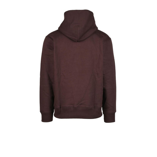Brauner Kapuzenpullover aus Baumwolle