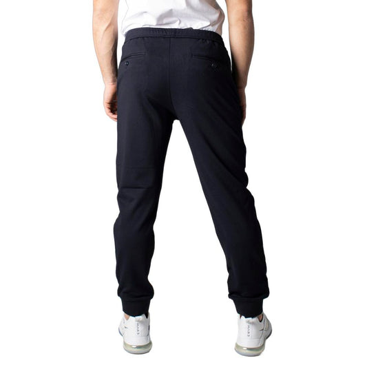 Blaue Skinny-Hose aus Viskose