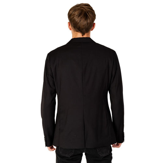 Schwarzer Polyester-Blazer