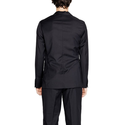 Schwarzer Polyester-Blazer