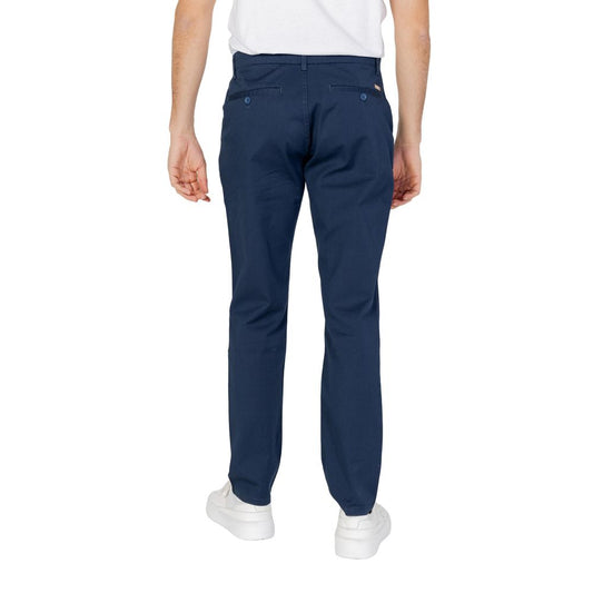 Blaue Baumwollhose