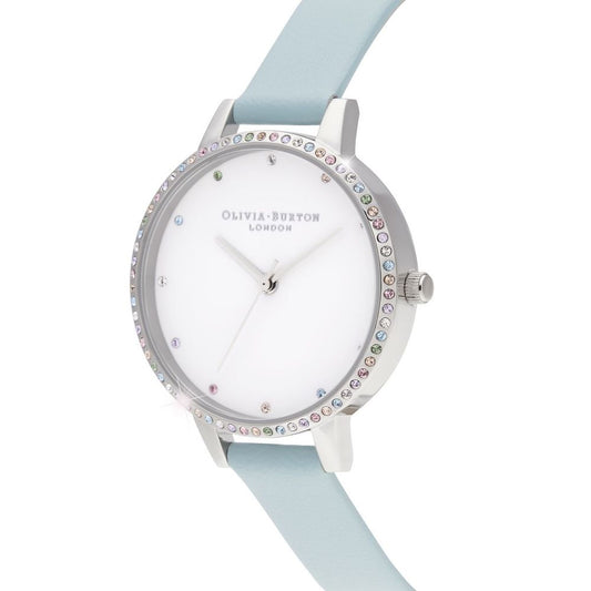 Blue Artificial Leather Watch