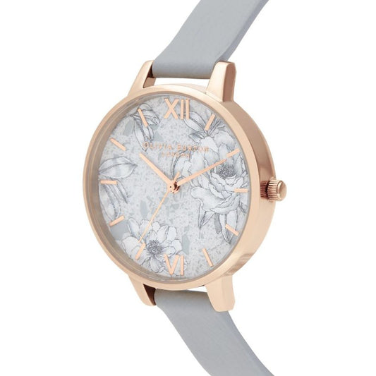 Gray Artificial Leather Watch