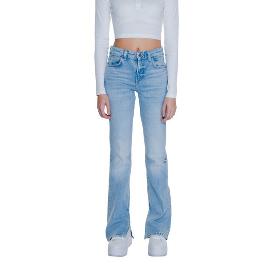 Hellblaue Mom-Jeans aus Baumwolle