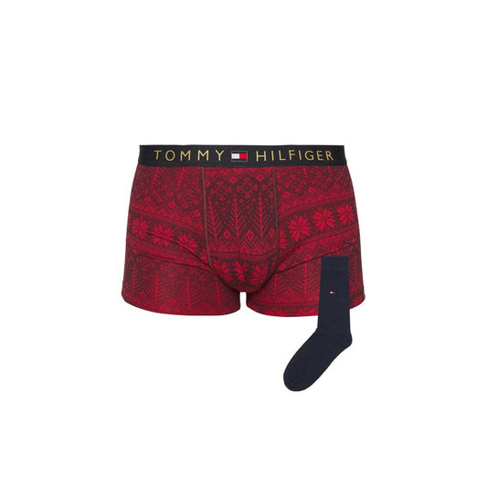 Bordeauxfarbene Baumwollboxer