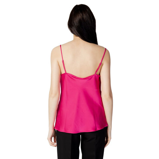 Pink Polyester Tank Top