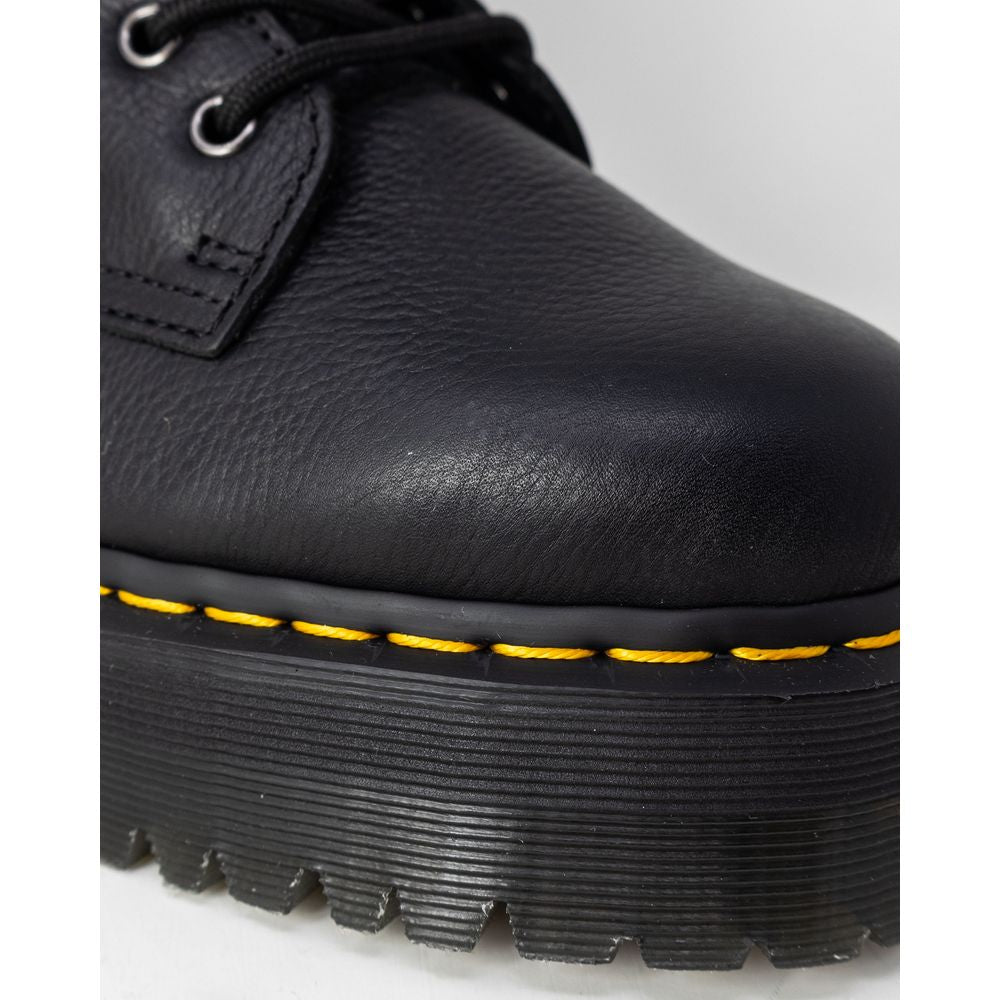 Schwarzer Lederstiefel