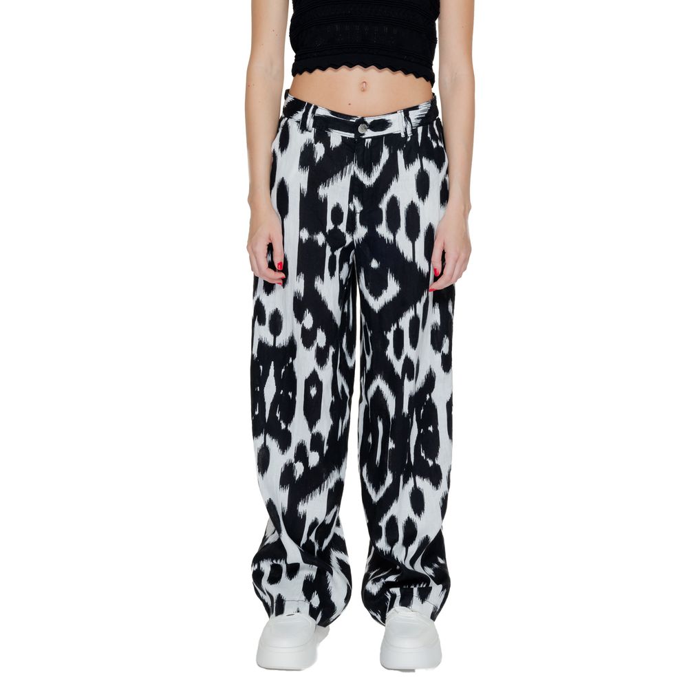 Schwarze Leinenhose