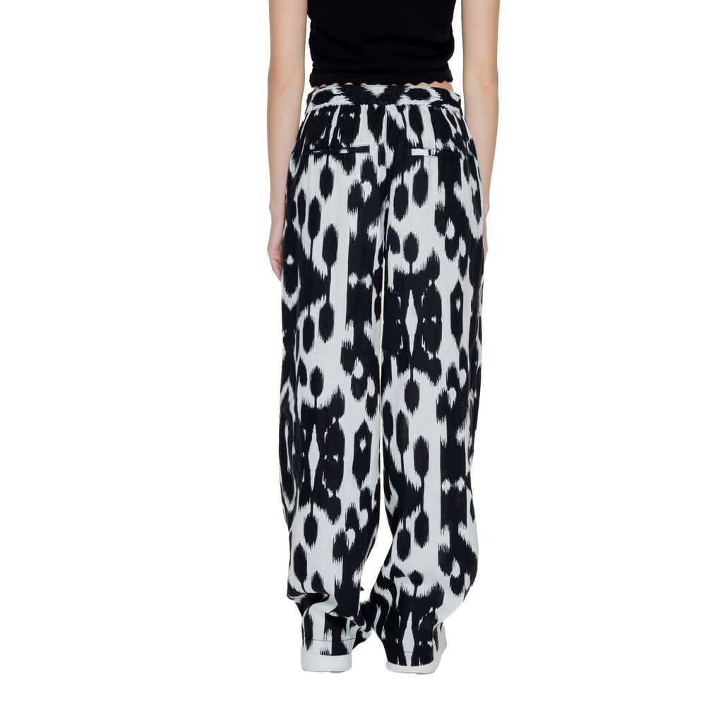 Schwarze Leinenhose