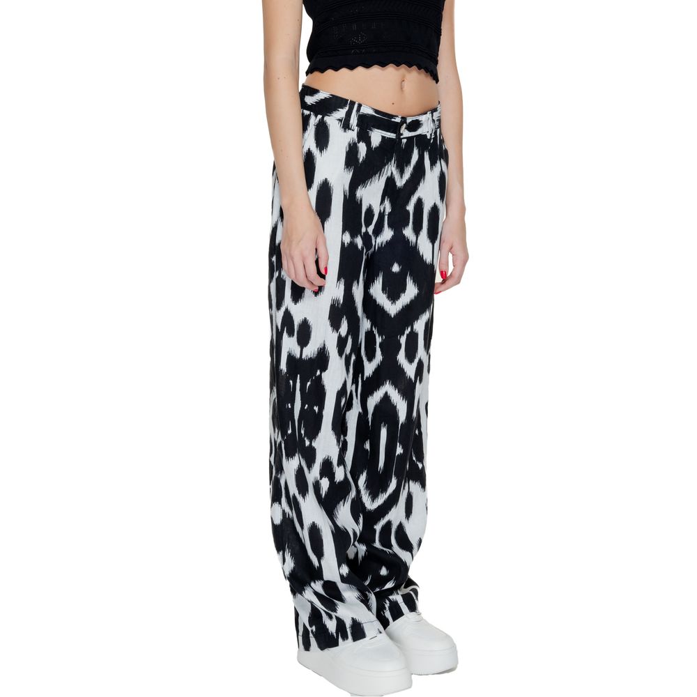 Schwarze Leinenhose