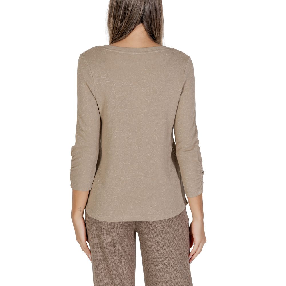 Beige Polyester Langarm