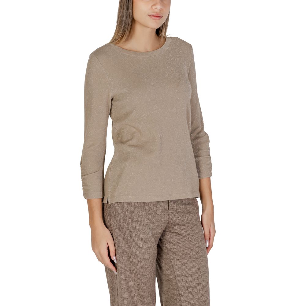 Beige Polyester Langarm