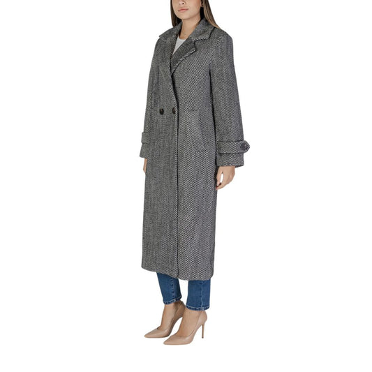 Black Polyester Coat