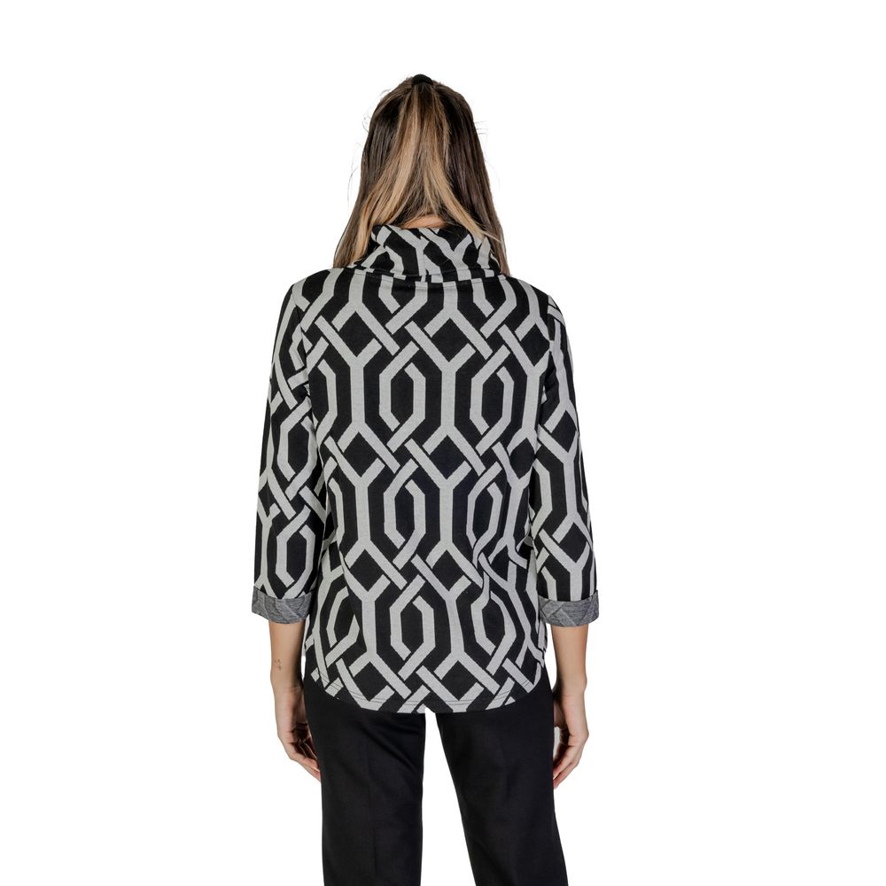 Schwarzer Polyesterpullover