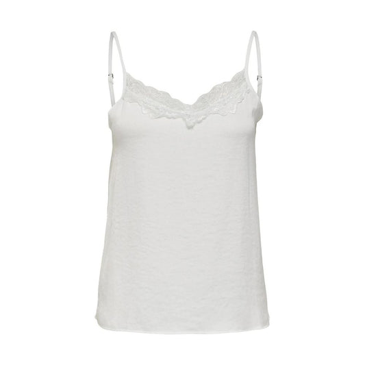 White Polyester Tank Top