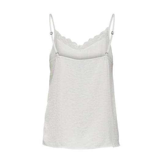 White Polyester Tank Top