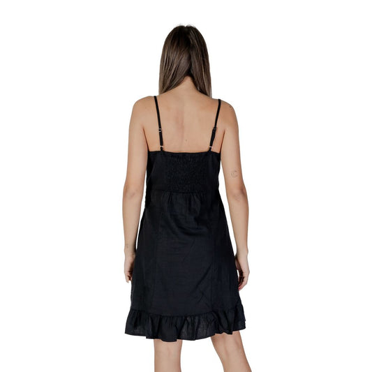 Black Linen Midi