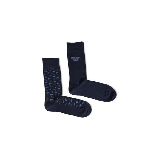 Blaue Baumwollsocke